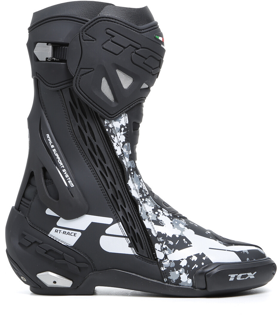 Bild von TCX RT-Race Motorradstiefel, schwarz-grau-weiss, Größe 38 für Männer