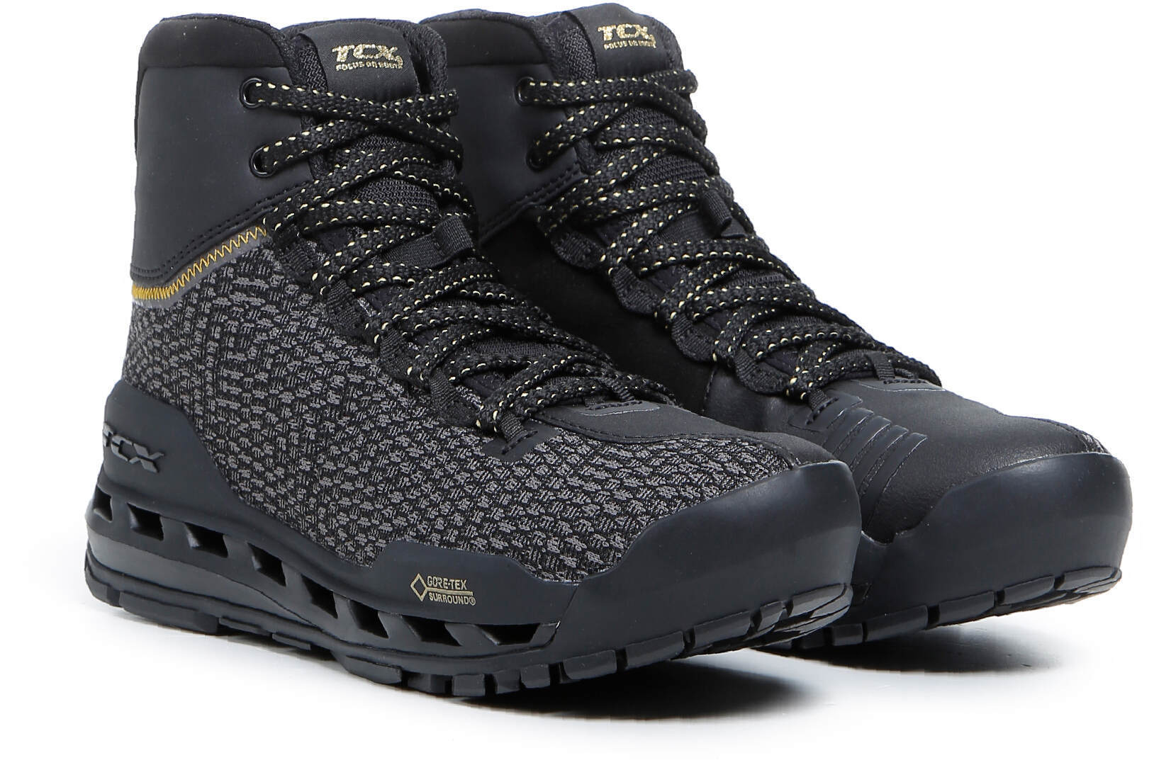 Bild von TCX Climatrek Surround GTX Damen Motorradschuhe, schwarz-gold, Größe 37