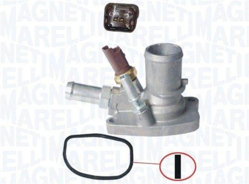 Bild von MAGNETI MARELLI 352317100460 Kühlwasserthermostat Thermostat, Thermostat, Kühlmittel, Kühler Thermostat 88 mit Dichtung mit Sensor FIAT: BRAVO 2