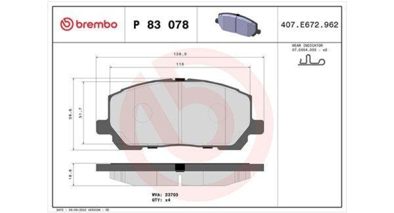 Bild von MAGNETI MARELLI Bremsbelagsatz, Scheibenbremse 363700483078