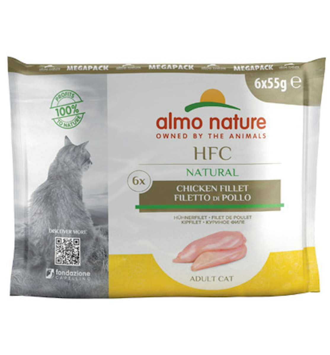 Bild von Almo Nature HFC Natural Hühnerfilet 6 x 55g Multipack Katzennassfutter