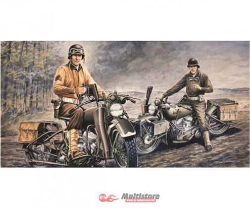 Bild von Italeri Modellbausatz Italeri 1:35 U.S. Motorräder WWII