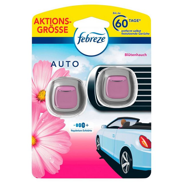 Bild von Febreze Raumduft Febreze Auto Lufterfrischer Blütenhauch 2x2ml - Raumduft (1er Pack)