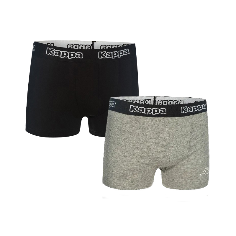 Bild von 2er Pack Kappa Trunk Boxershorts 002 schwarz/grau XL