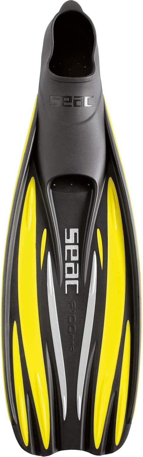 Bild von Seac F 100 Pro, Pinne da Subacquea Ultra Leggera a Scarpetta Chiusa, per Immersioni e Snorkeling, Giallo, 42/43
