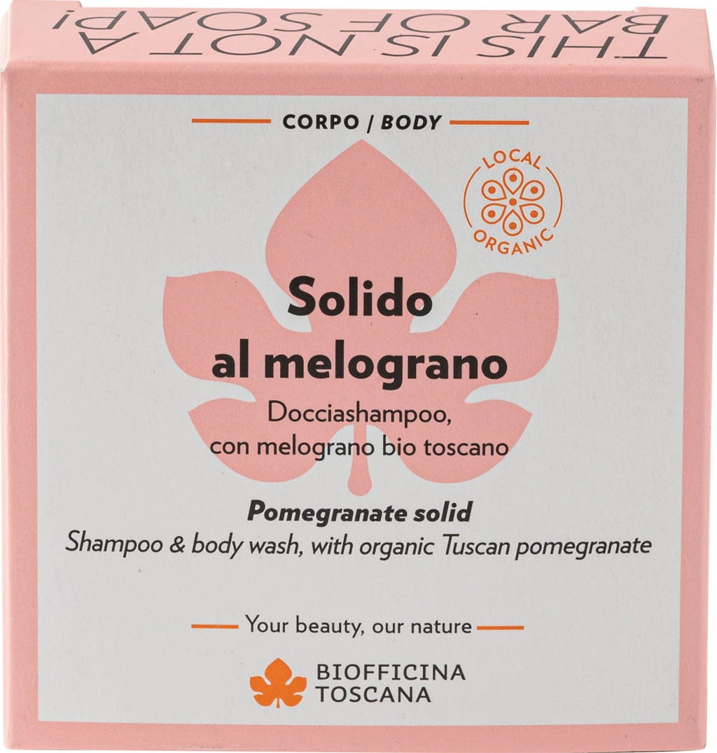 Bild von Biofficina Toscana Festes Duschgel & Shampoo Granatapfel - 80 g