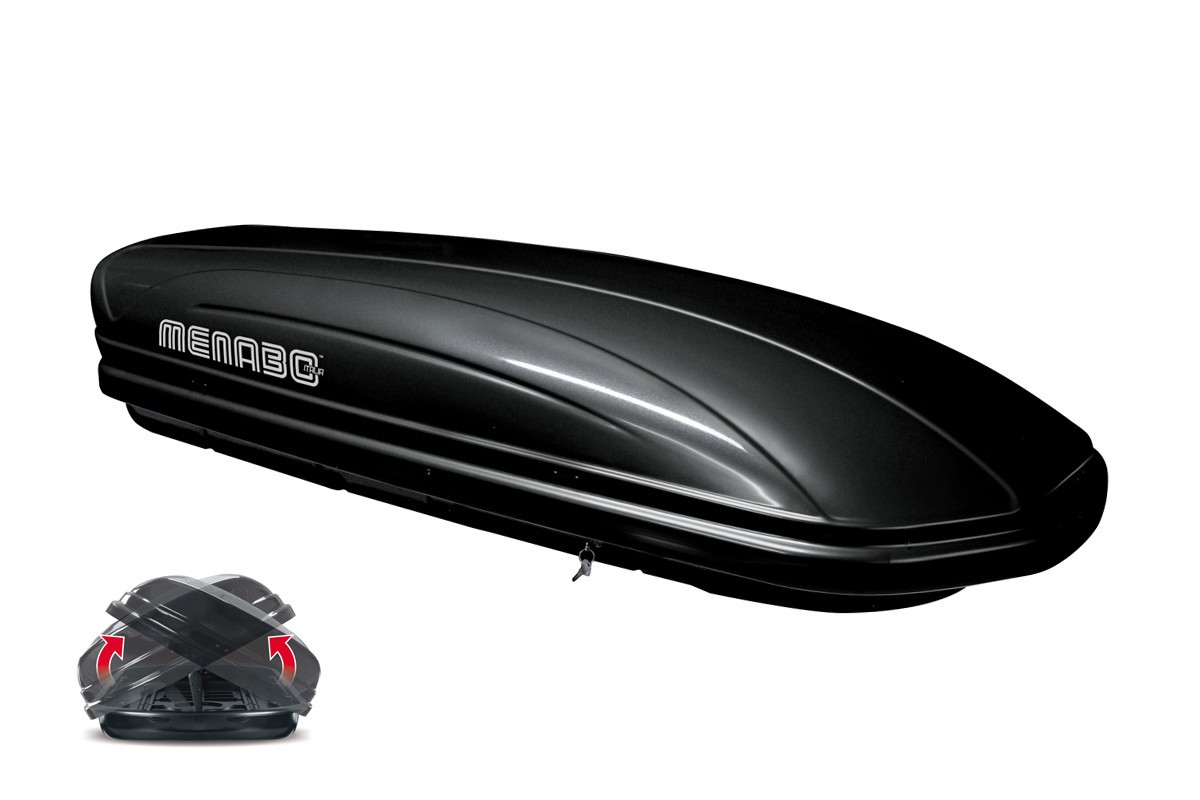 Bild von Menabo Mania 460 schwarz glänzend Duo-Lift Dachbox  000035400000