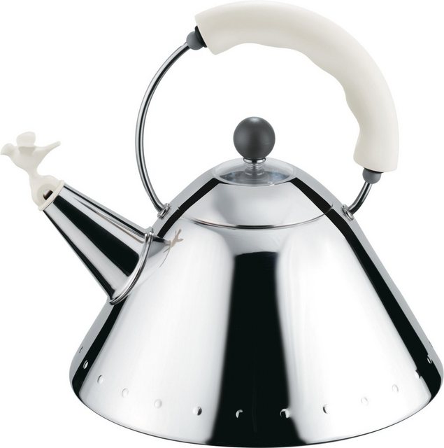 Bild von Alessi Wasserkessel 9093 weiss, Wasserkocher, Silber, Weiss