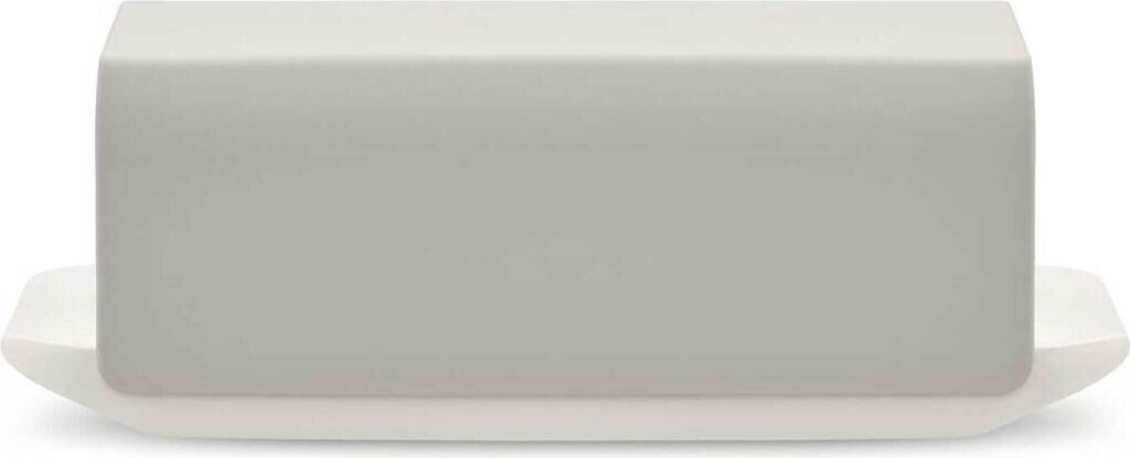 Bild von Alessi Mattina BG04 WG - Design-Butterdose aus Porzellan mit Deckel aus Edelstahl 18/10, mit Epoxidharz Gefärbt, Warmes Grau, 9.5 cm