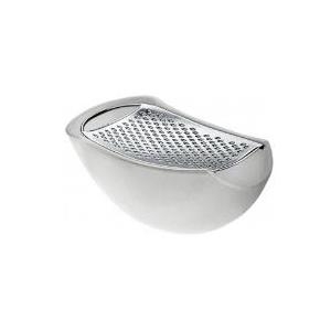 Bild von Alessi Parmenide Käsereibe mit Dose Edelstahl Weiß (AARU01 I)