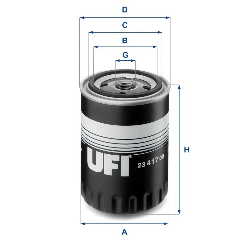 Bild von UFI 24.430.00 Kraftstofffilter Leitungsfilter, Spritfilter Filtereinsatz 8 8