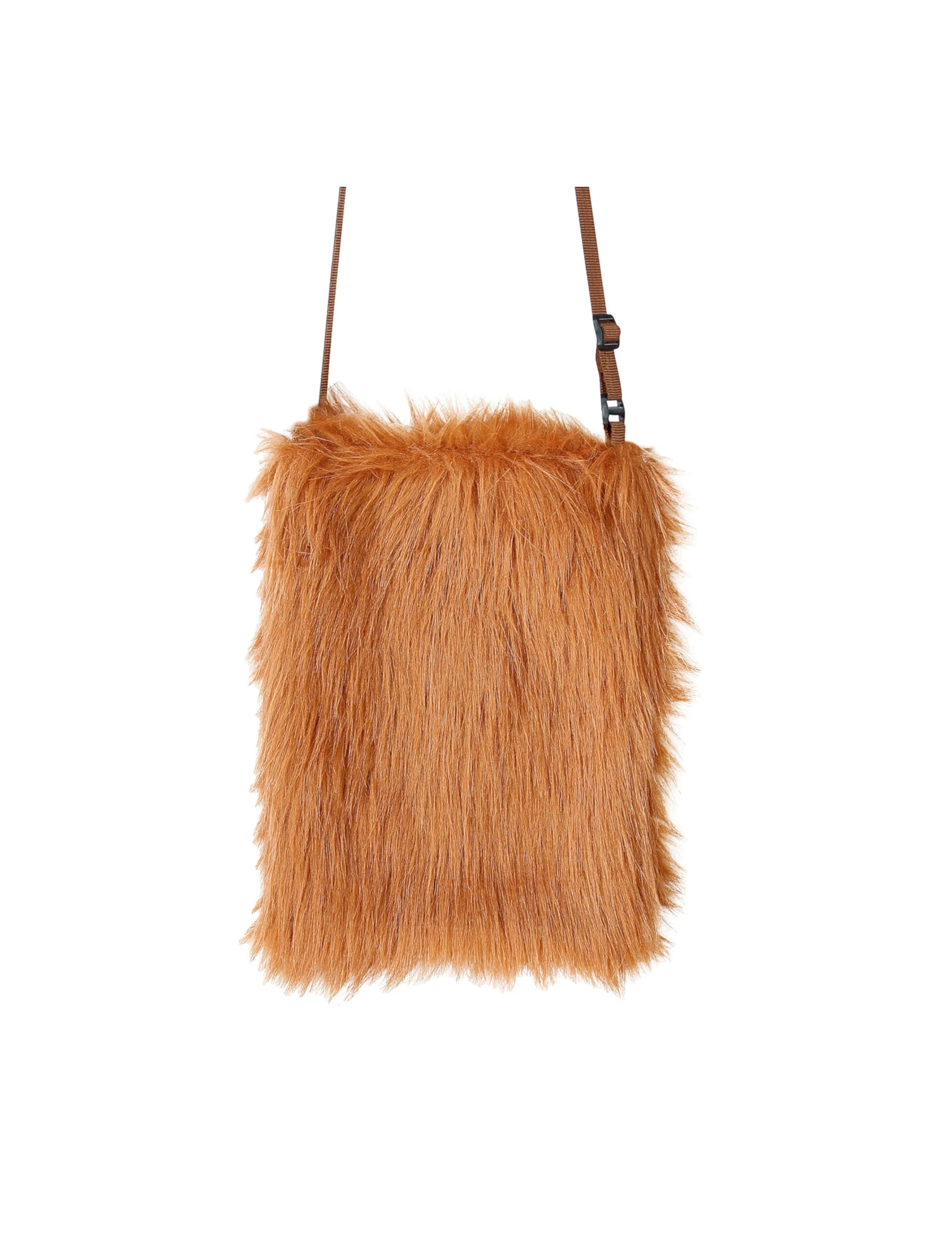 Bild von Fell-Tasche Umhängetasche Kostümzubehör Fasching braun