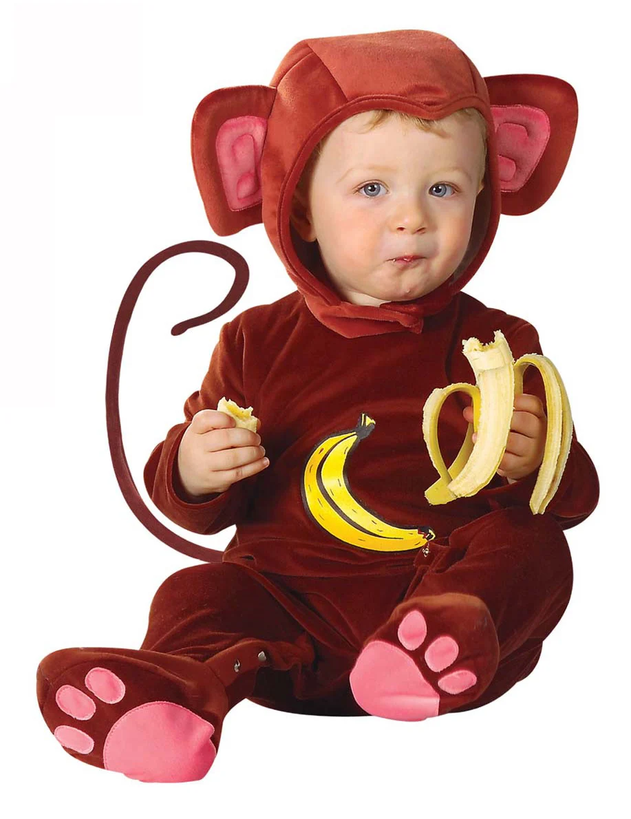 Bild von Kleiner Affe Babykostüm Schimpanse braun
