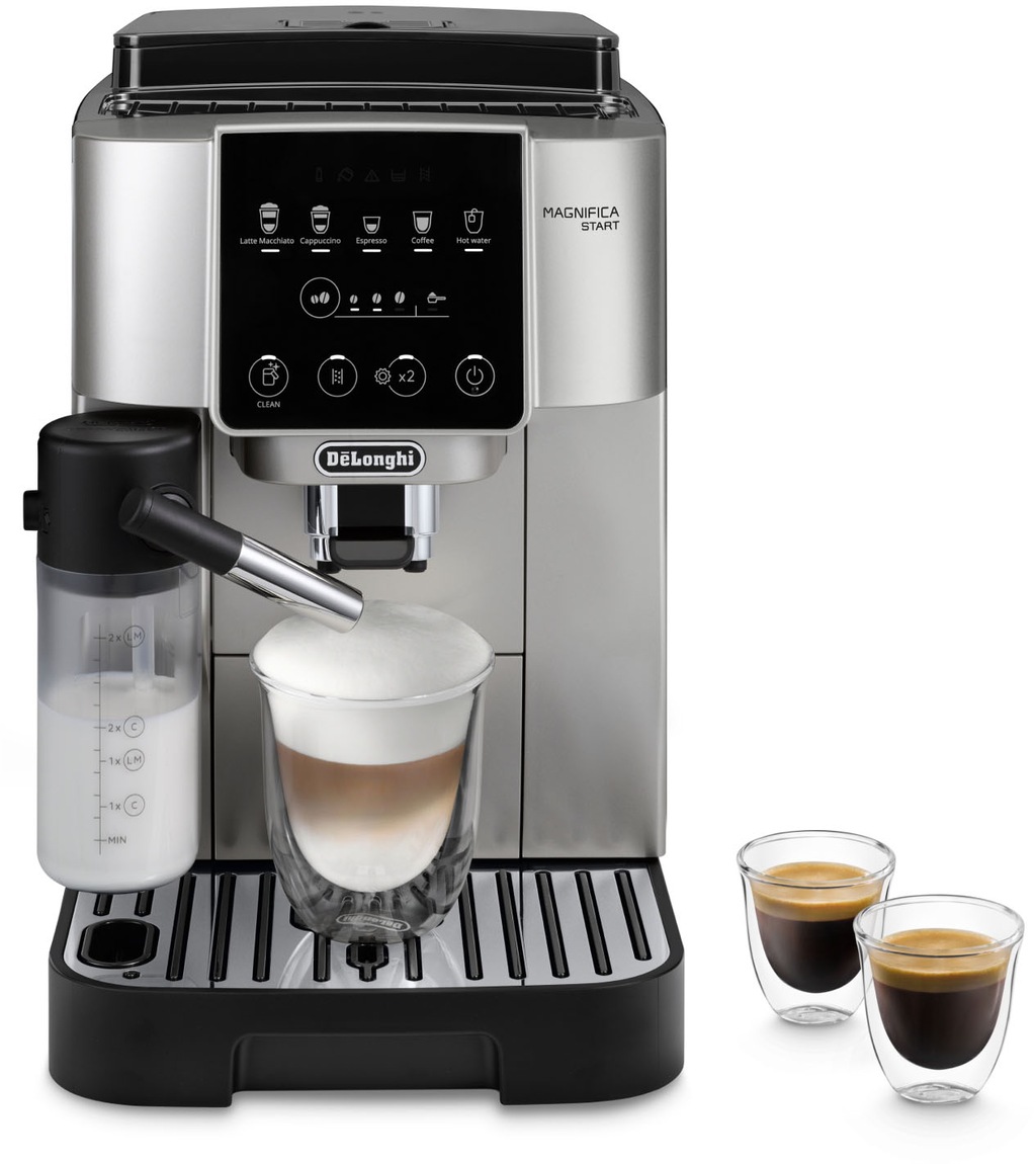 Bild von DeLonghi ECAM 220.80.SB Magnifica Start | Kaffeevolautomat | Intuitives Touch-Bedienfeld | 5 vorinstallierte Getr?nke | LatteCrema Hot Milchsystem