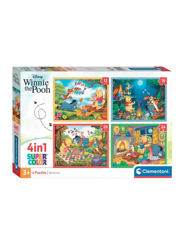 Bild von Clementoni® Puzzle Clementoni Supercolor 4 in 1 - Disney Winnie the, Puzzleteile