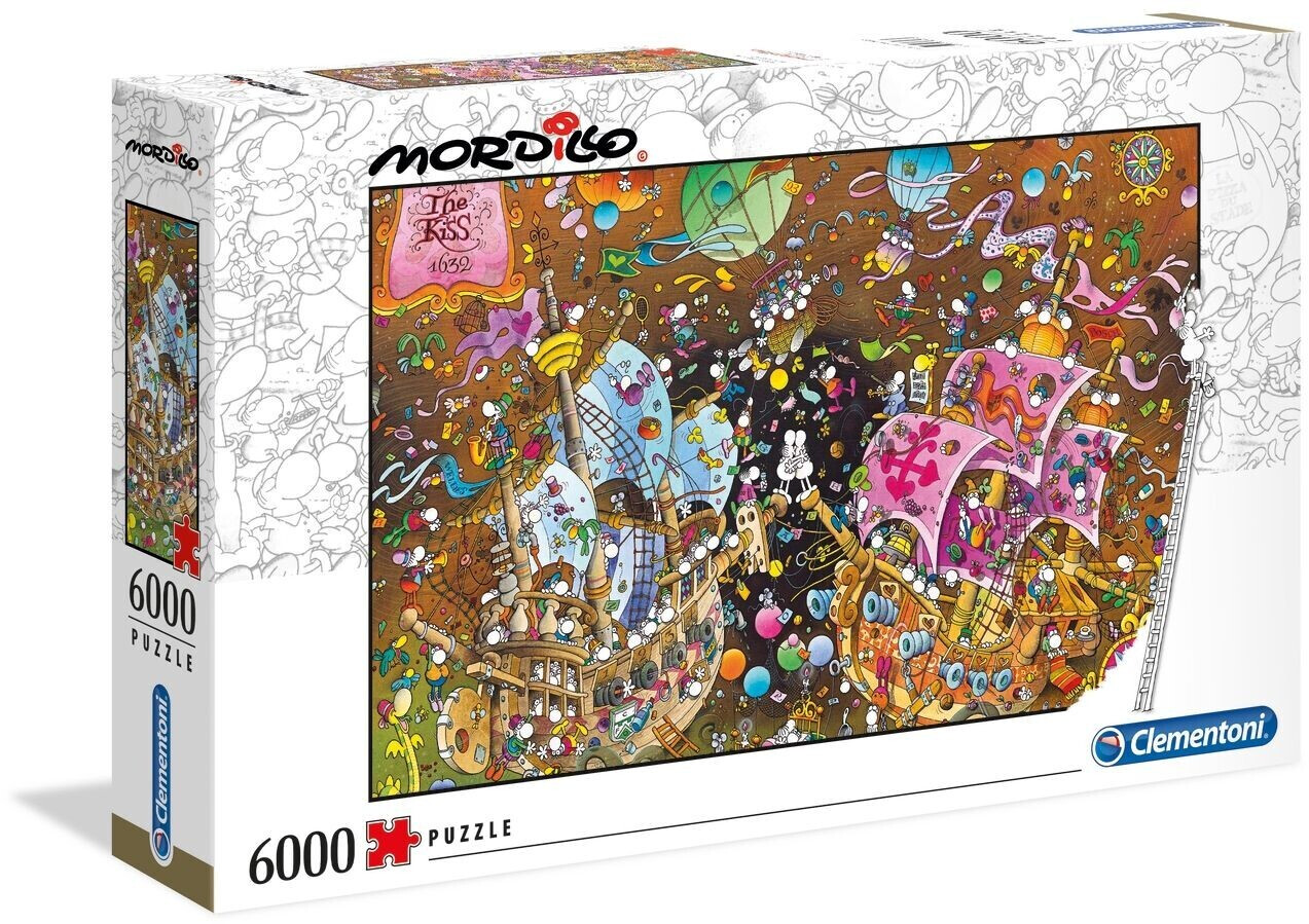 Bild von Clementoni 36527 Mordillo 'Der Kuss' – Puzzle 6000 Teile, Geschicklichkeitsspiel für die ganze Familie, farbenfrohes Legespiel ab 10 Jahren