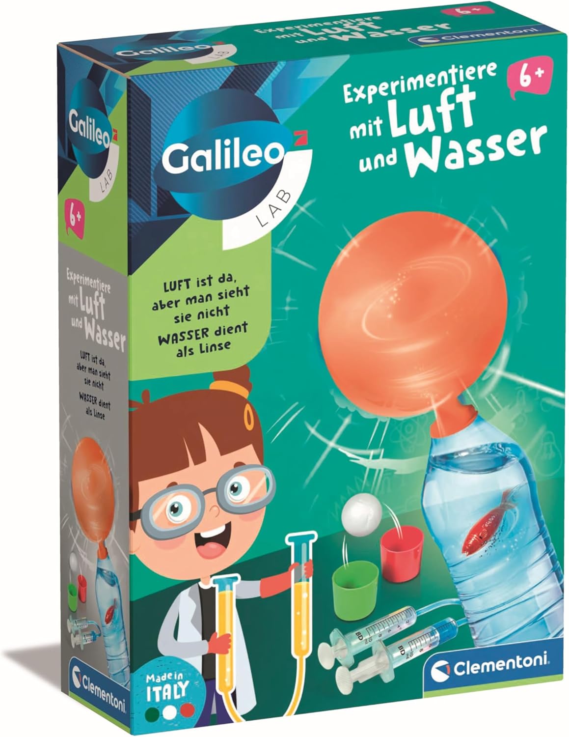 Bild von Galileo Lab Experimentiere mit Luft und Wasser - Naturwissenschaftliches Set - Experimentierkasten für Kinder ab 5 Jahren von Clementoni 59379