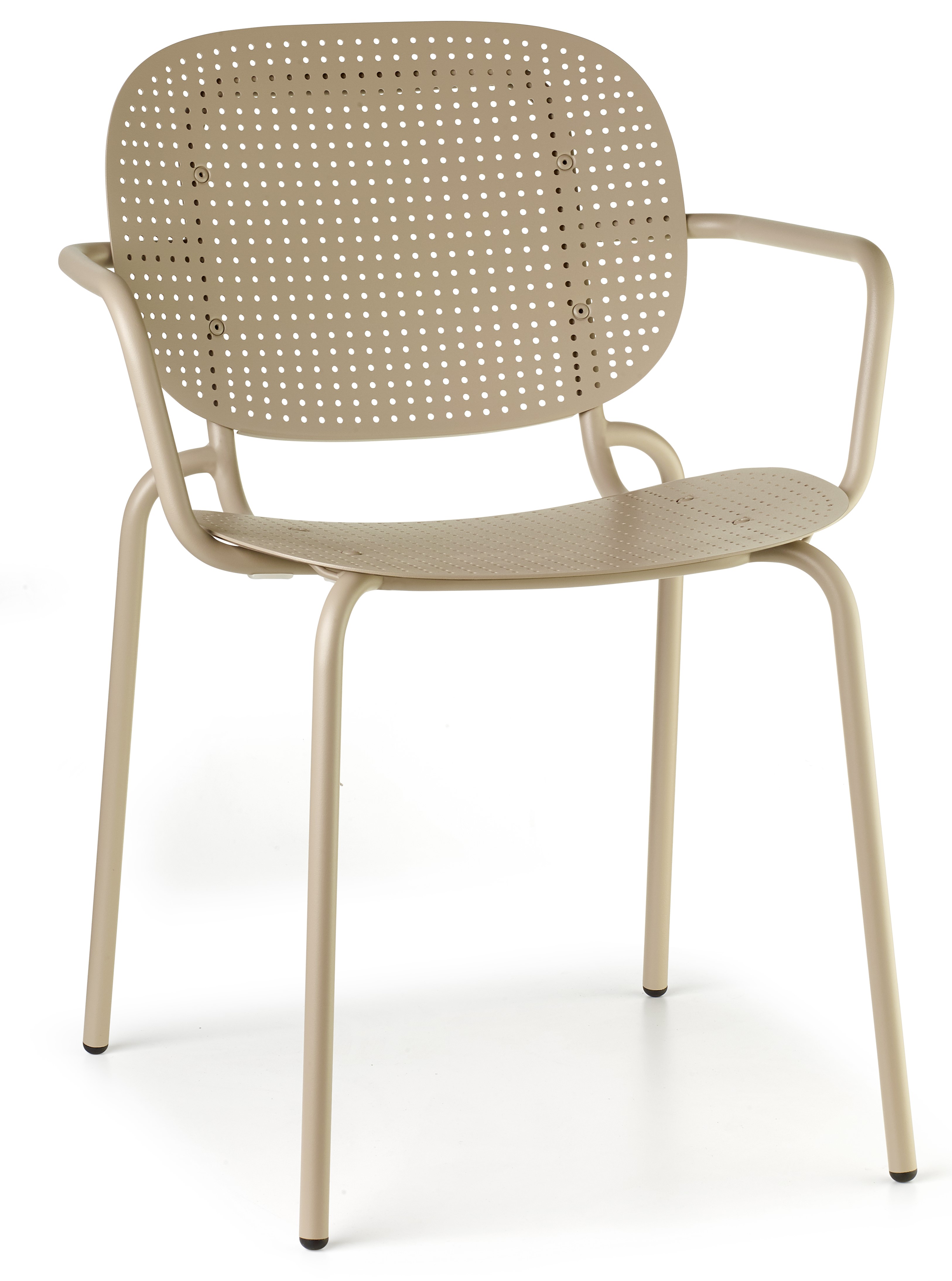 Bild von Scab Si-Si Dots Gartenstuhl - mit Armlehne - stapelbar - dove grey