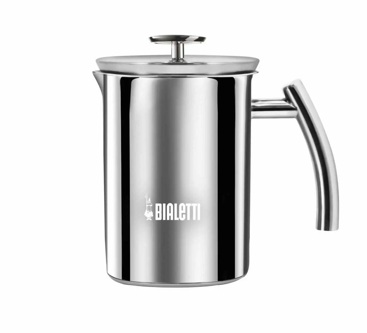 Bild von BIALETTI Milchaufschäumer CAPPUCCINATORE ACCIAIO, Milchschaum, 330ml, aus rostfreiem Edelstahl, induktionsfähig, silber