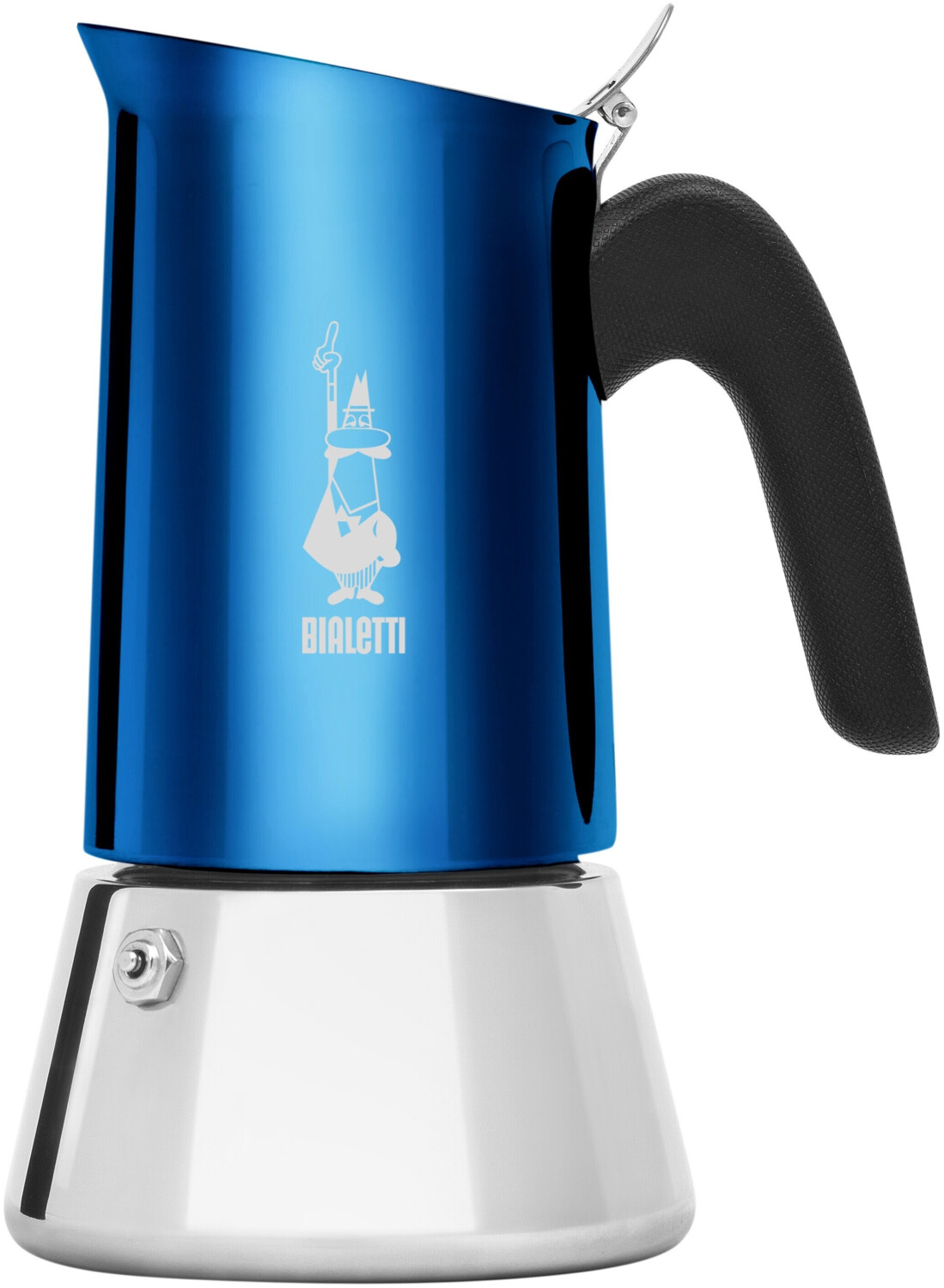 Bild von Bialetti New Venus Kaffeemaschine 4 Tassen, Anti-Brand-Griff, nicht für Induktion geeignet, 4 Tassen (170 ml), Edelstahl, Blau