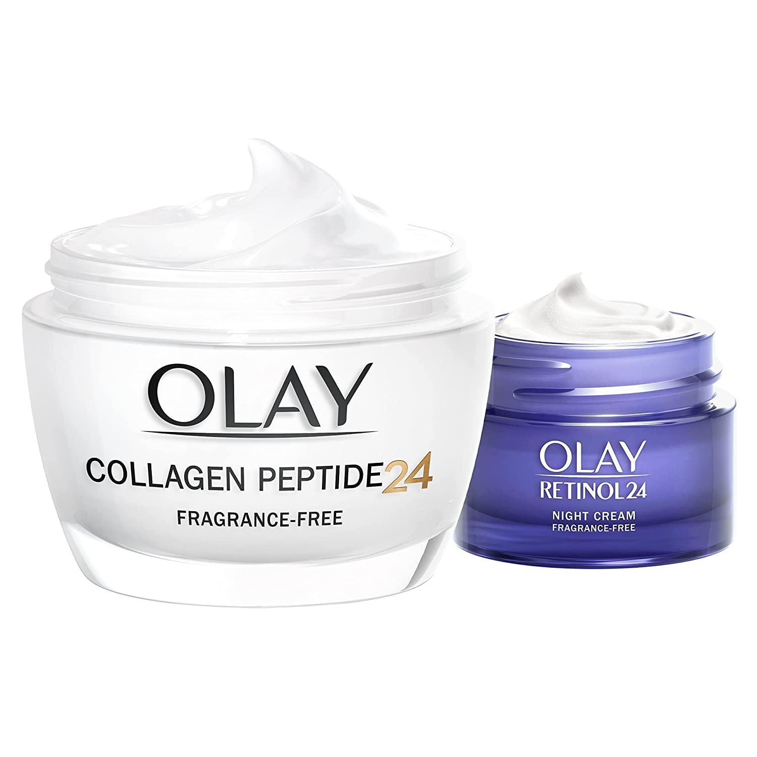 Bild von Olay Tages- und Nachtset, Collagen Peptide 24 Tagescreme und Retinol 24 Anti Aging Nachtcreme