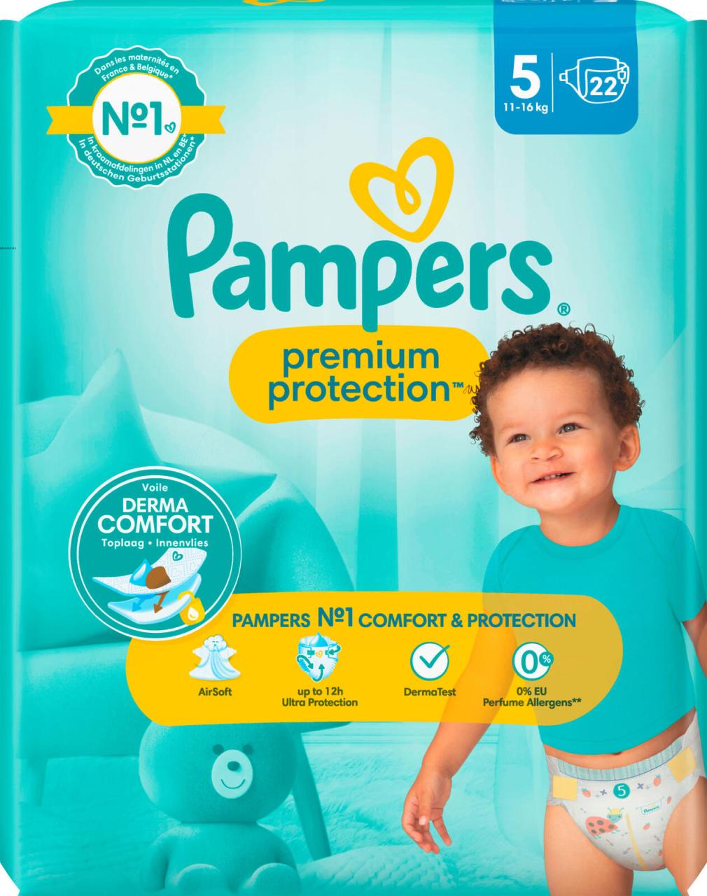 Bild von Pampers® Windeln Premium Protection Größe 5 (11-16kg) für Babys und Kleinkinder (4-18 Monate)