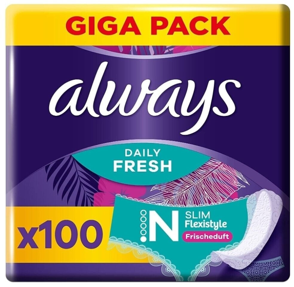 Bild von Always Daily Fresh Slim Flexistyle Slipeinlagen 100 Stück, Mit Frischeduft, Ultra-dünn Und Passend