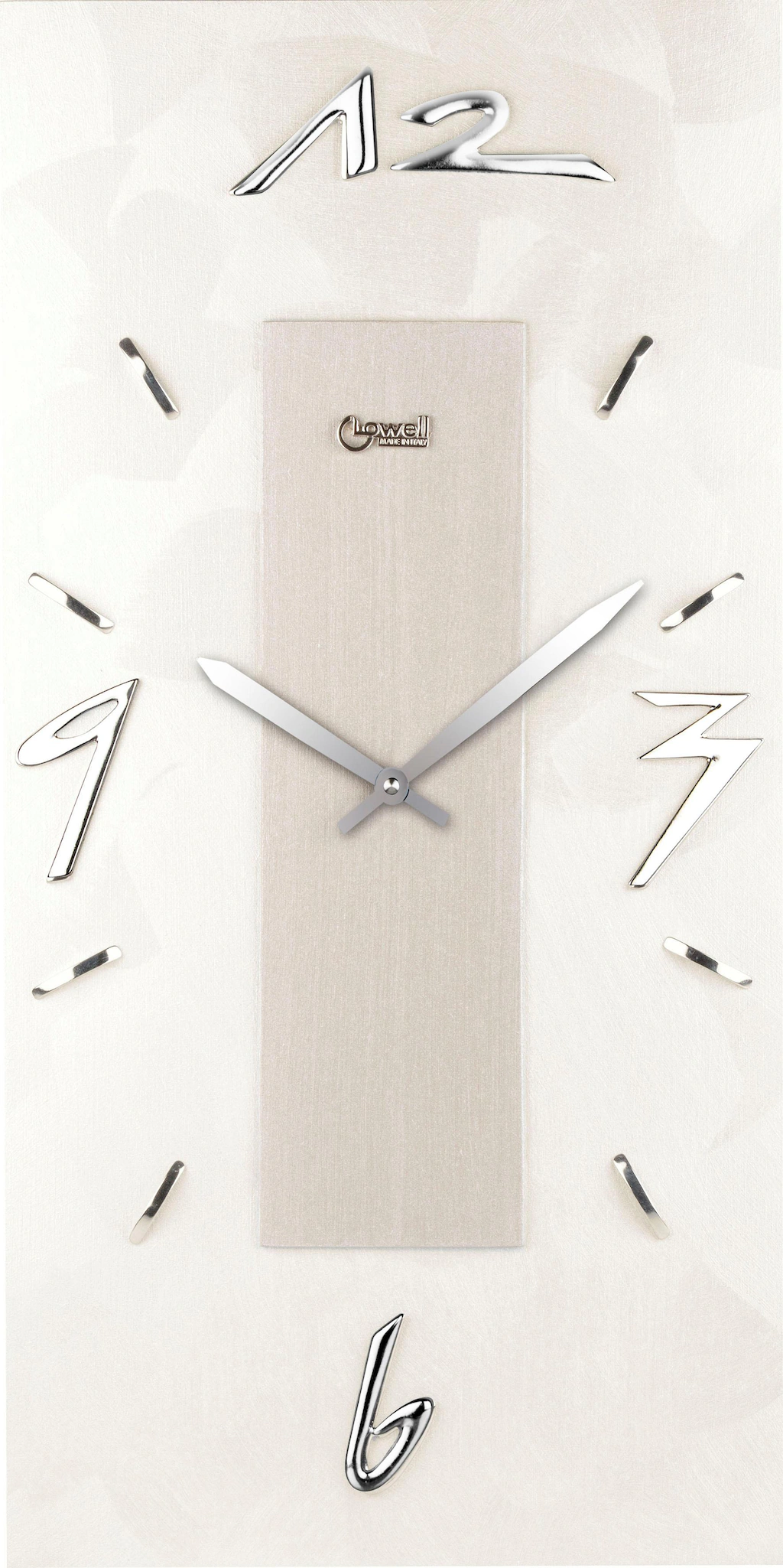 Bild von Lowell Wanduhr Uhr Holz lang 30x60 silberfarbig Lowell 11483
