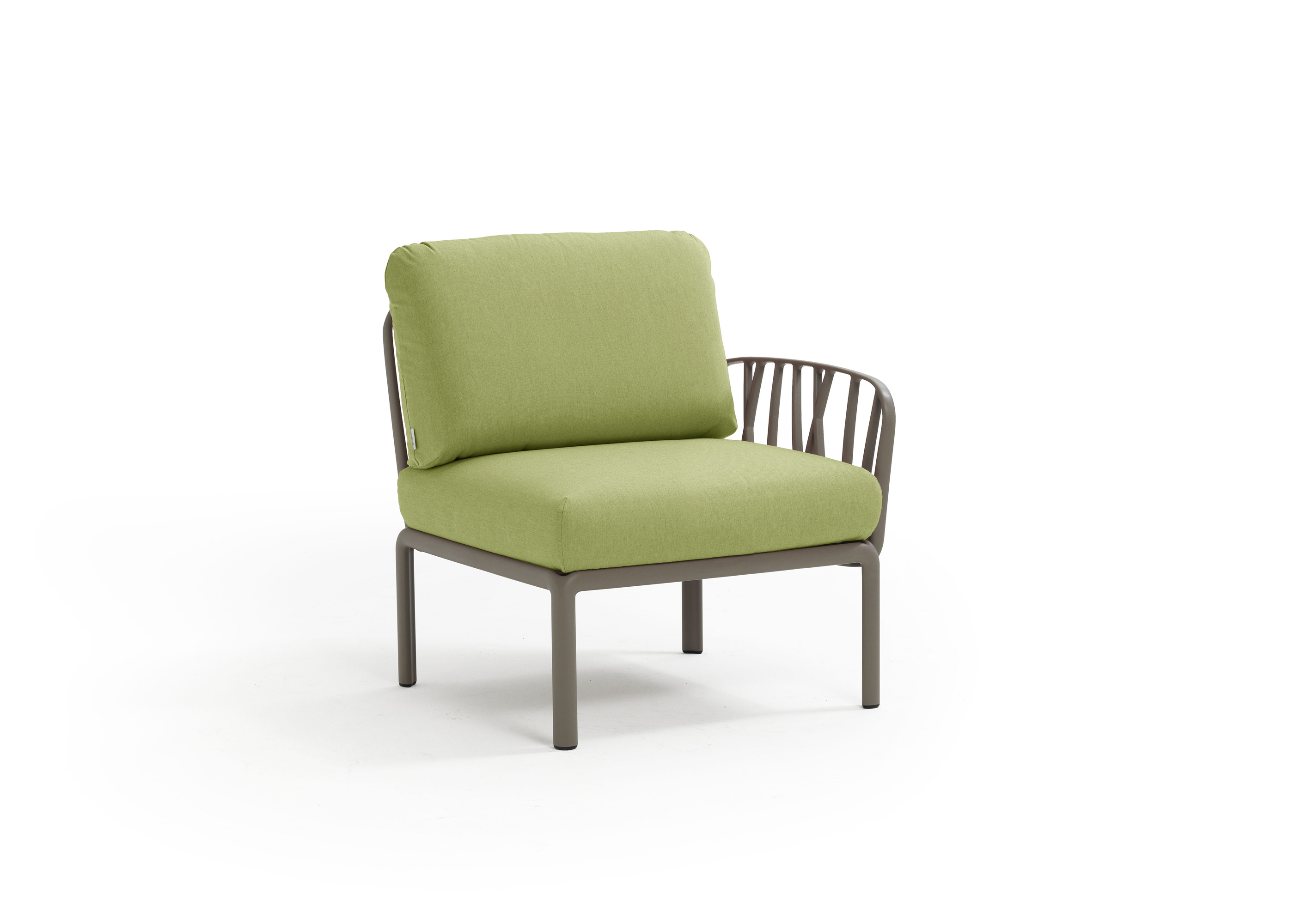Bild von Nardi Komodo Elemento Terminal - Garten Loungesessel mit einer Armlehne - tortora/avocado Sunbrella