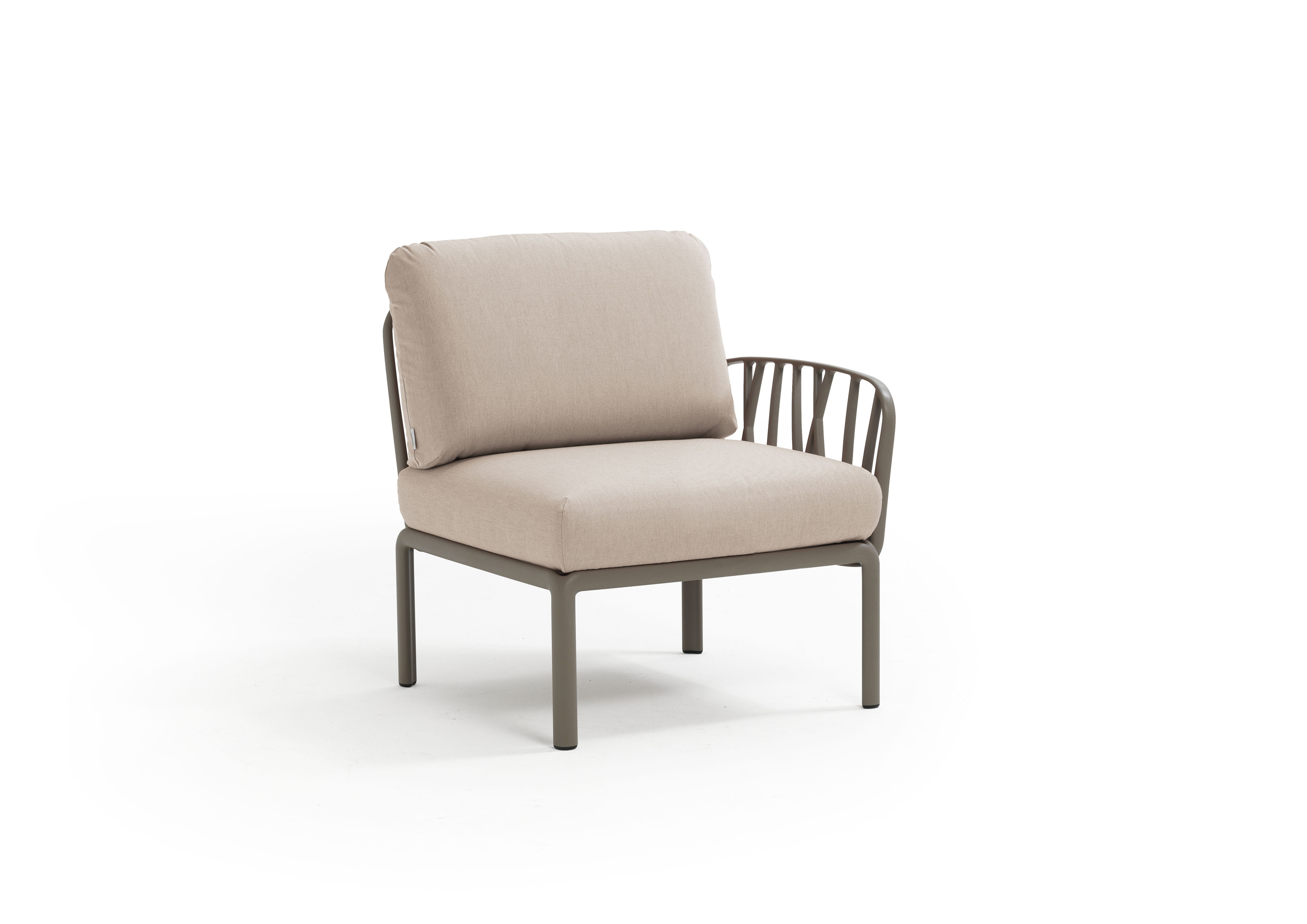 Bild von Nardi Komodo Elemento Terminal - Garten Loungesessel mit einer Armlehne - tortora/canvas Sunbrella