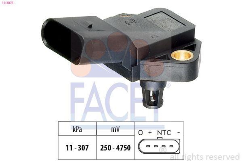 Bild von FACET Sensor, Ladedruck Saugrohrdruck Luftdrucksensor, Höhenanpassung Abgasdruck Ladedruck,Sensor, Saugrohrdruck,Luftdrucksensor, Höhenanpassung,Senso