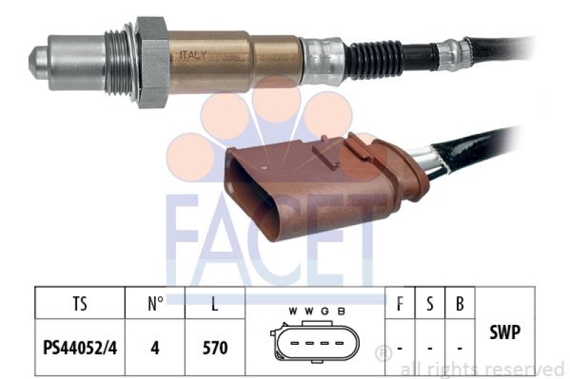 Bild von FACET Lambdasonde  für VW SEAT 036906262F 10.7090
