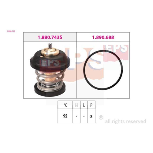 Bild von EPS 1.880.743 Kühlwasserthermostat für AUDI und VOLKSWAGEN
