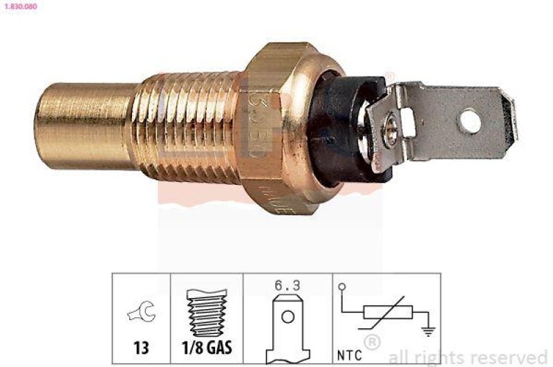 Bild von EPS Sensor, Kühlmitteltemperatur  für MITSUBISHI SUZUKI KIA FORD USA TOYOTA SUBARU OPEL ISUZU HYUNDAI HOLDEN LEXUS GENERAL MOTORS PIAGGIO VAUXHALL MAZ