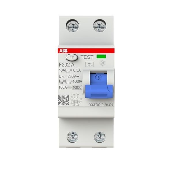 Bild von ABB 2CSF202101R4400 F202 A-40/0,5 FI-Schutzschalter A 2polig 40A 0.5A 230V
