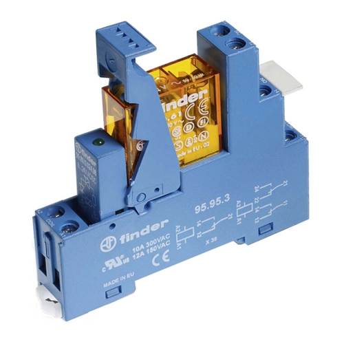 Bild von Finder Koppelrelais 230VAC 2W 8A m.Fas.+LED+Vari. 49.52.8.230.0060 - 495282000000