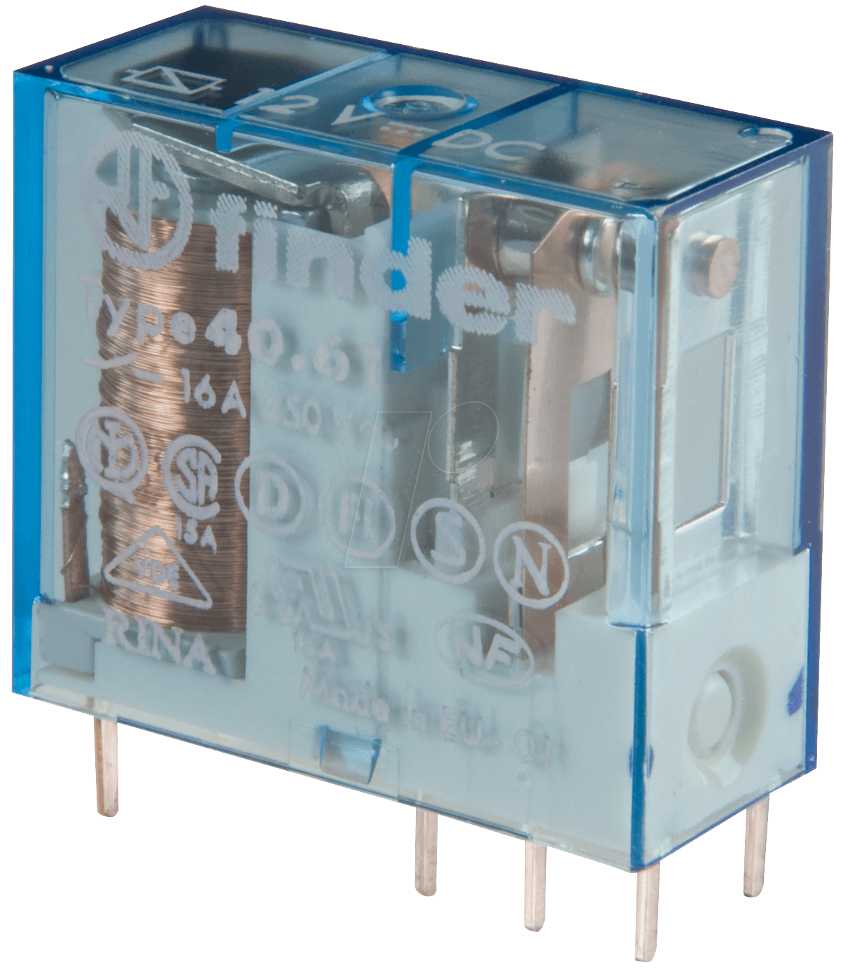 Bild von Finder 40.61.8.230.0000 Steck/Printrel.230 VAC1W16A, 1920 W, Blau