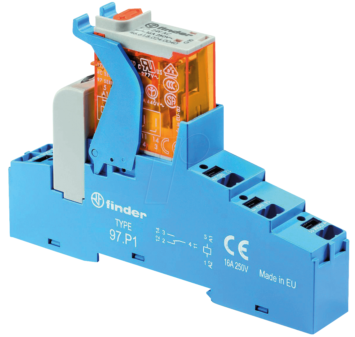 Bild von Finder Koppelrelais, Serie 4C mit Push-In-Klemmen 1 St. 4C.P1.9.012.0050 (4C.P1.9.012.0050)