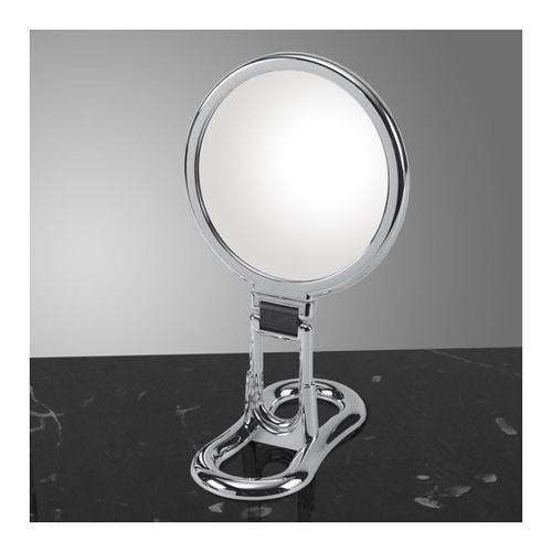 Bild von Koh-i-Noor Spiegel mit Klappgriff und Ständer, doppelseitig, Chrom 398KK-3