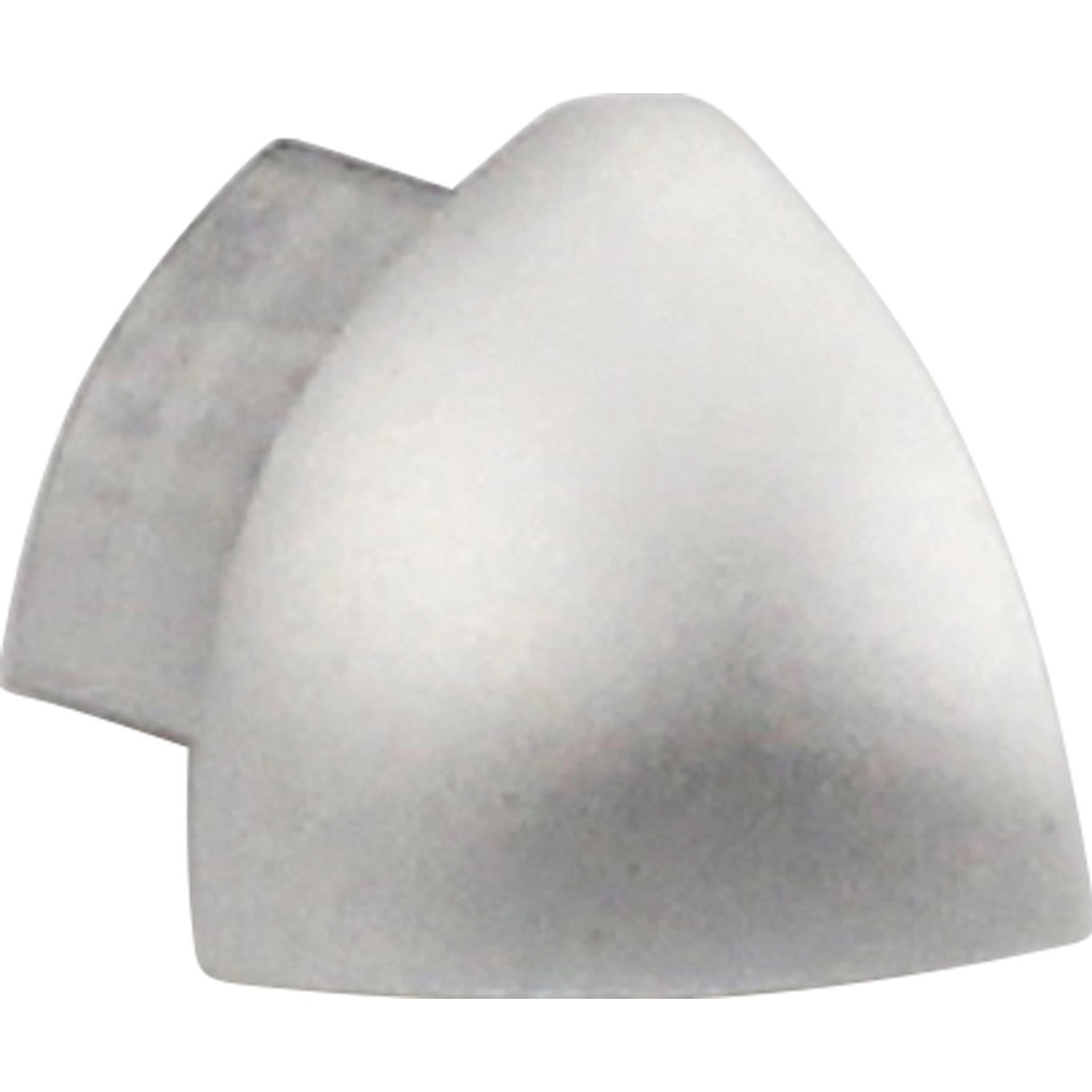 Bild von Ecke Viertelkreis-Abschlussprofil Alu eloxiert Silber glänzend 8 mm (2 Stk.)