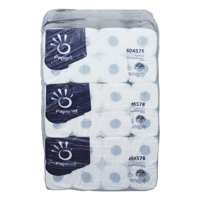 Bild von Papernet® Toilettenpapier, Superior, 4lagig, auf Rolle, 150 Blatt, weiß (72 Rollen), Sie erhalten 1 Packung á 72 Rollen