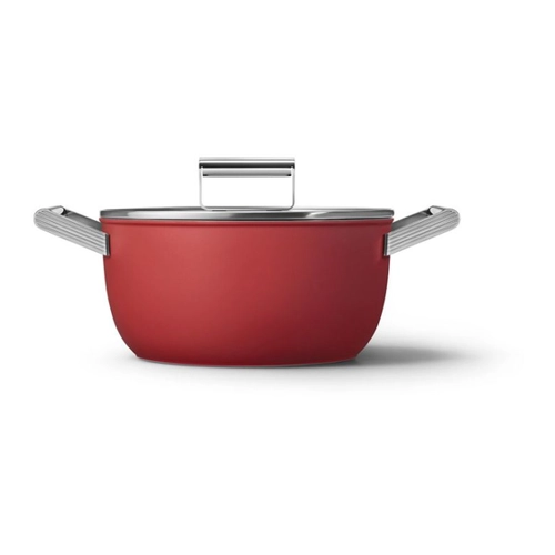Bild von SMEG Kochgeschirr, Kochgeschirr, Schmortopf, 50's Style, Rot