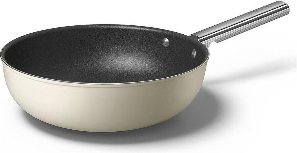 Bild von Smeg CKFW3001CRM - Rund - Wok-/Bratpfanne - Schwarz - Cremefarben - Edelstahl - PTFE - 250 °C - Aluminium - Edelstahl (CKFW3001CRM)
