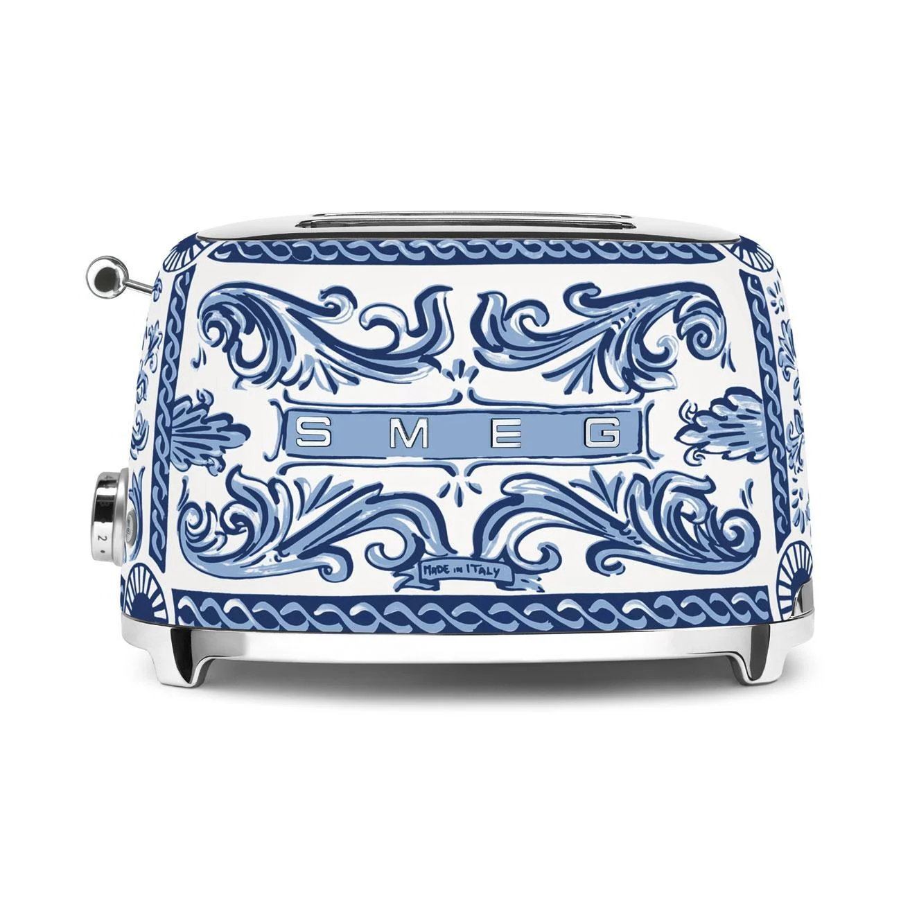 Bild von Smeg Toaster TSF01DGBEU, 2 Schlitze, für 2 Scheiben, 950 W, Dolce & Gabbana Blue Mediterraneo