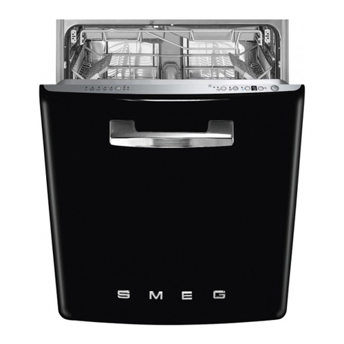 Bild von SMEG Geschirrspüler, 50's Style, Einbau/Unterbau, 60 cm, Maßgedecke: 13, Schwarz, B