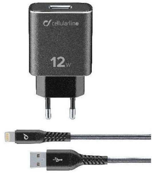 Bild von Cellularline Tetra Force Extrem Charger Kit Lightning Adapter/Datenkabel schwarz Handy-Netzteile