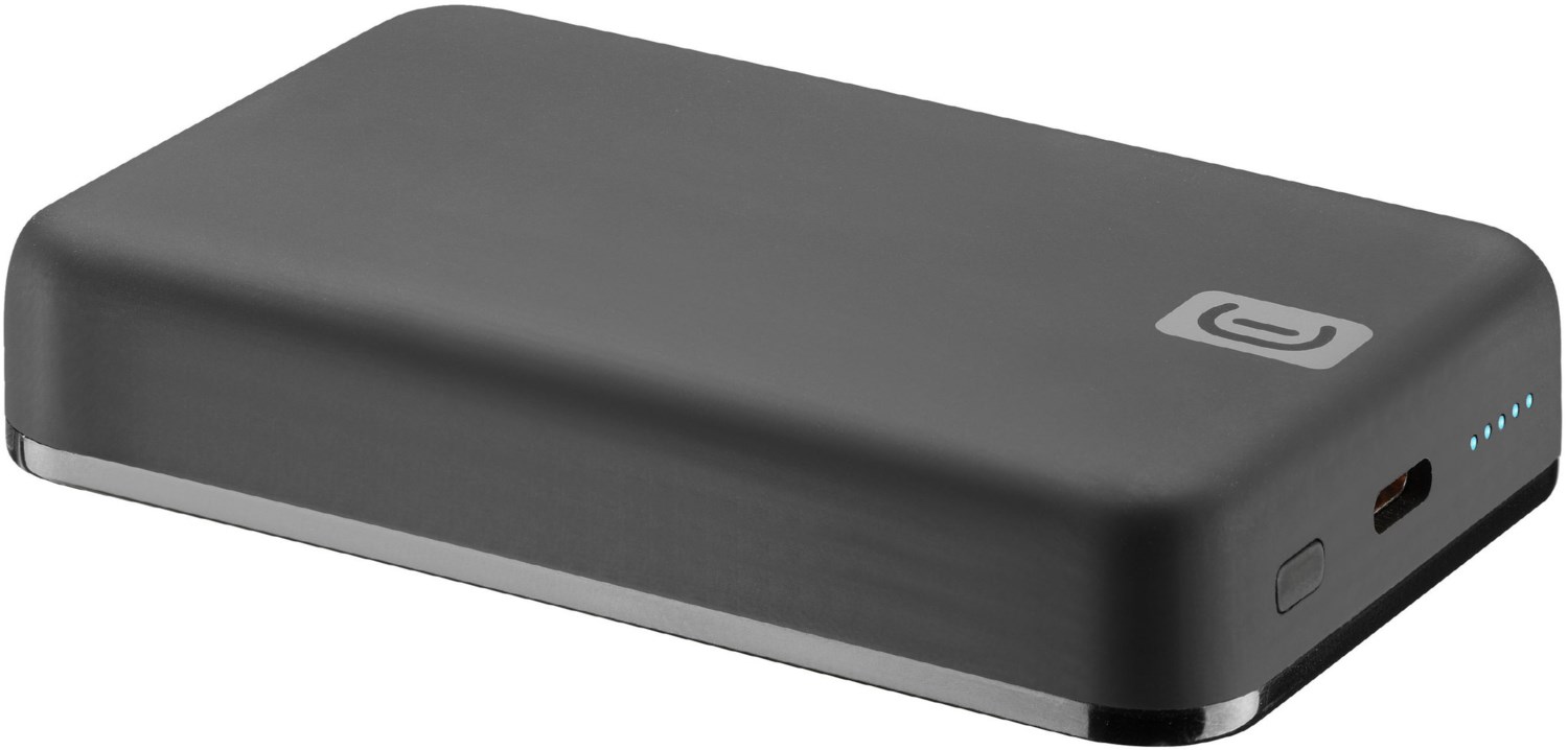 Bild von Cellularline | Wireless Powerbank MAG 10000 | Tragbares Ladegerät kompatibel mit Mag Safe-System - Kapazität 10000mAh - Kabelloses Laden 7.5W - Für iPhone 12 und höher - Schwarz