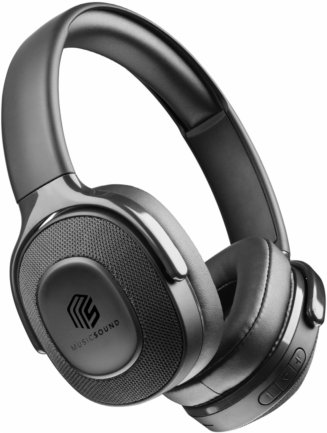 Bild von Music Sound Music+Sound DEEP Bluetooth-Kopfhörer schwarz on-ear max.25h Laufzeit 1 (keine Geräuschunterdrückung, 25 h, Kabellos), Kopfhörer, Schwarz