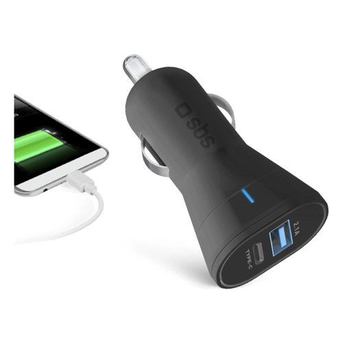 Bild von USB/USB-C KFZ-Ladegerät (15W) schwarz