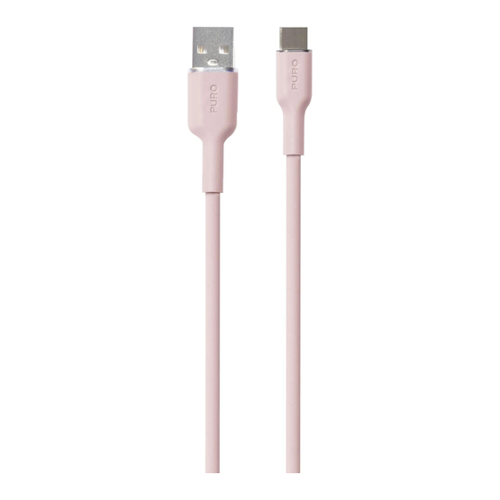 Bild von Puro ICON Soft Cable – USB-A zu USB-C Kabel in Dusty Pink